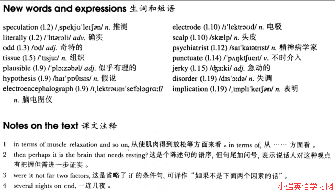 Lesson 19 The stuff of dreams 话说梦的本质