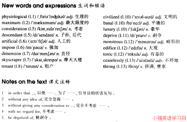 Lesson 16 The modern city 现代城市 