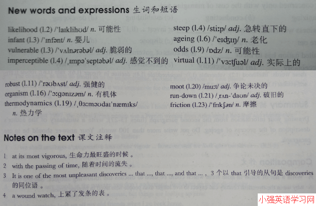 Lesson 37 The process of ageing 衰老过程 